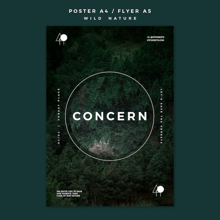 Free PSD poster template for wild nature