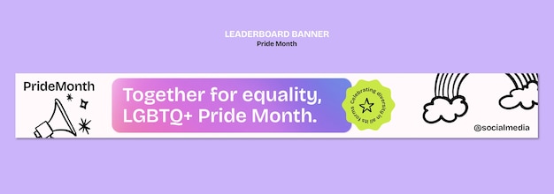 Free PSD pride month celebration template