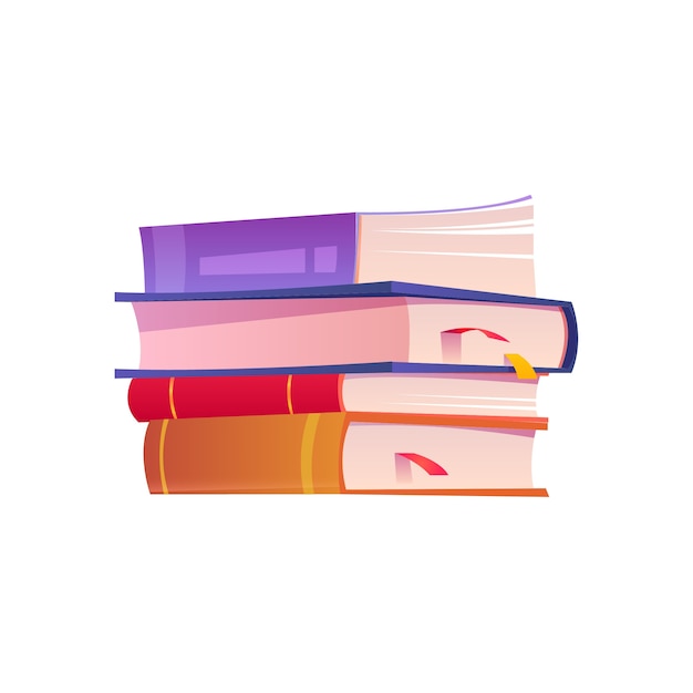 Free PSD realistic books illustration