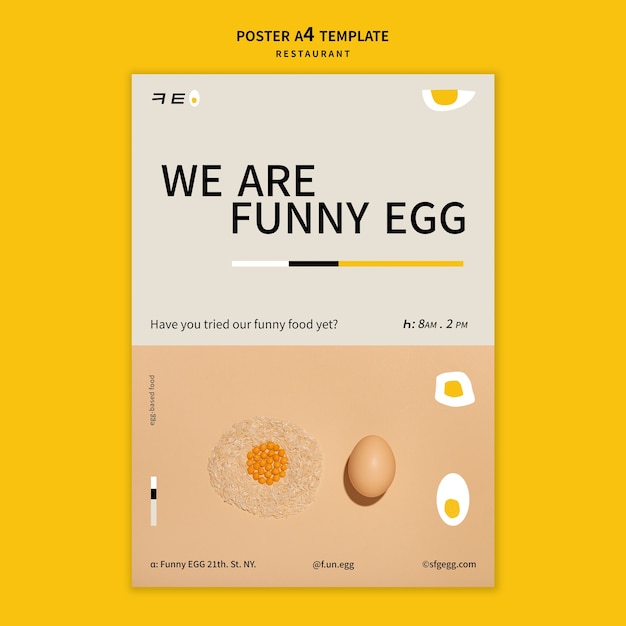 Free PSD restaurant poster template