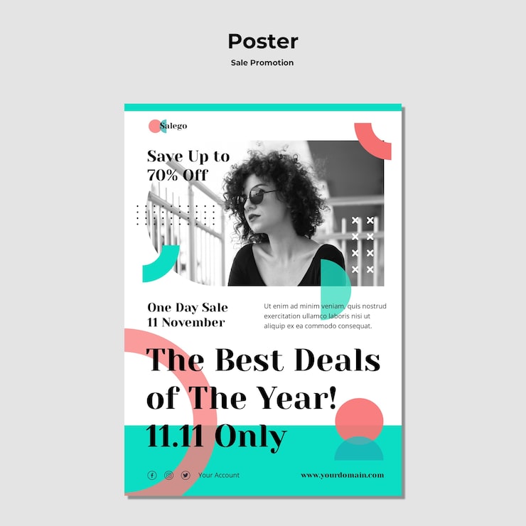 Free PSD sale promotion poster template