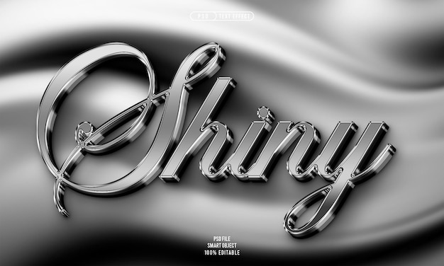 Free PSD shiny 3d editable text effect