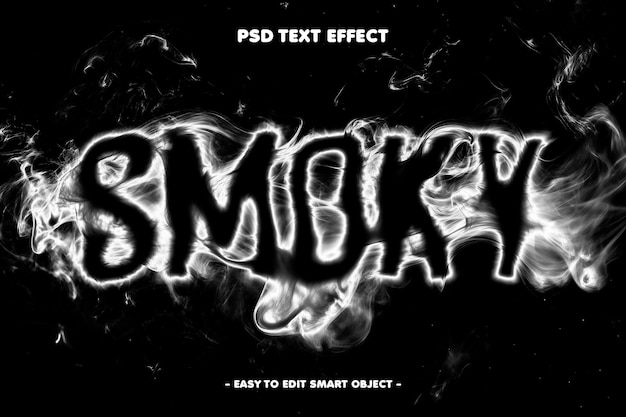 Free PSD smoke text effect