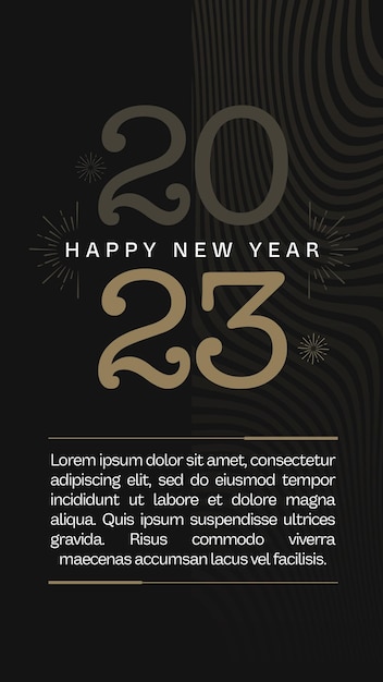 Free PSD social media stories new year 2023