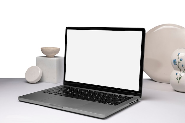 Free PSD still life of technology device minimal display