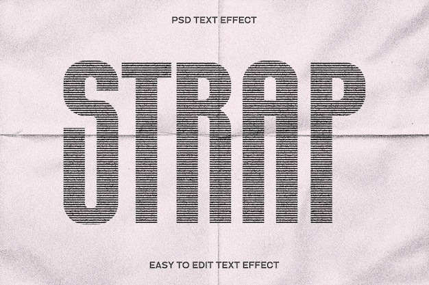 Free PSD strap editable text effect