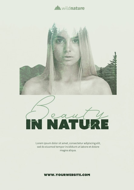 Free PSD template theme with wild nature concept