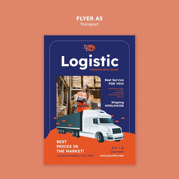 Free PSD transport template design