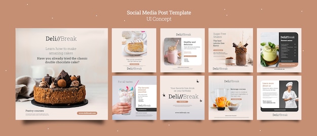 Free PSD ui ux instagram post design template