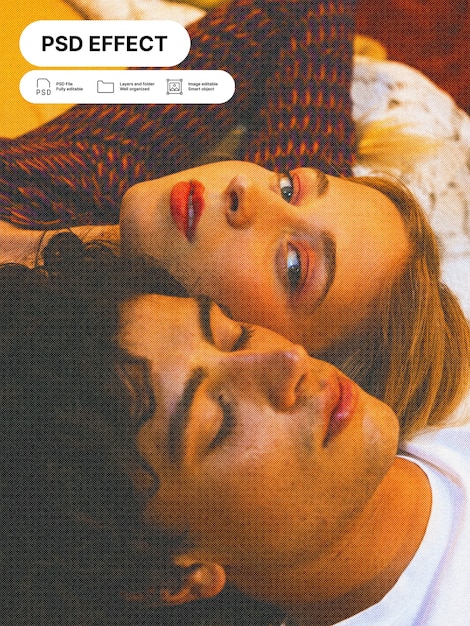 Free PSD vintage photo effect