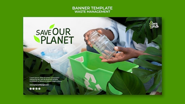 Free PSD waste management banner post design template