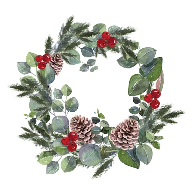 Free PSD watercolor christmas element isolated