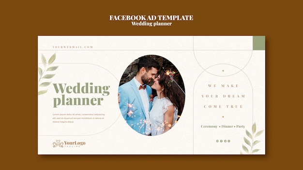 Free PSD wedding planner facebook template