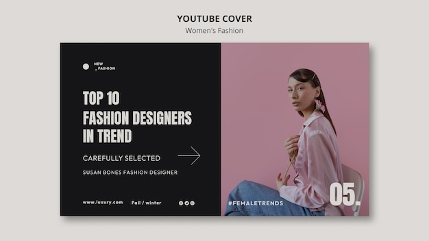 Free PSD women's fashion template design