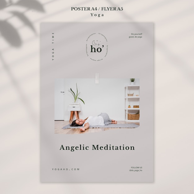 Free PSD yoga poster template