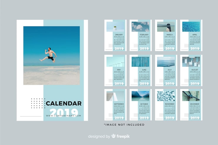 Free Vector 2019 calendar template