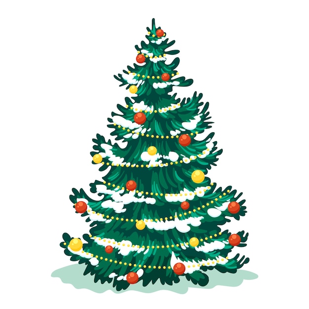 Free Vector 2d christmas tree