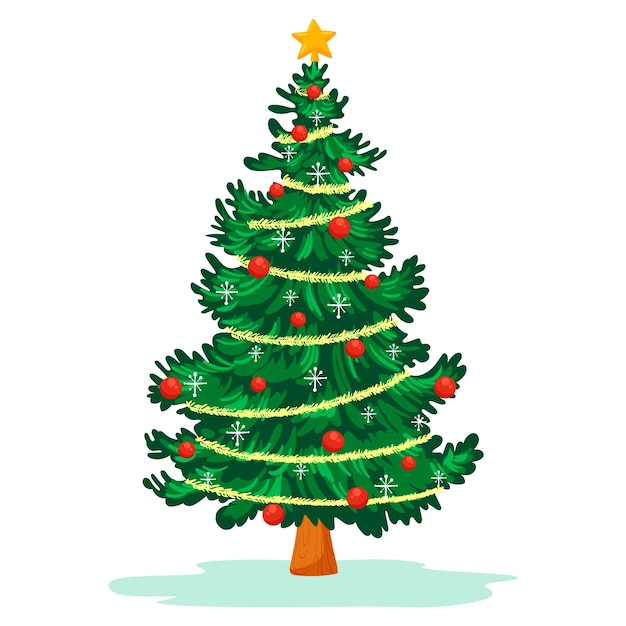 Free Vector 2d christmas tree