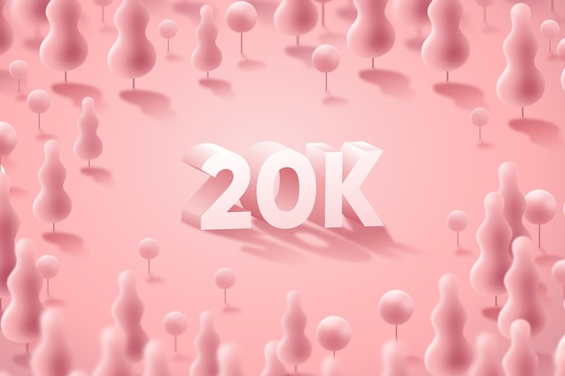 Free Vector 3d followers background design