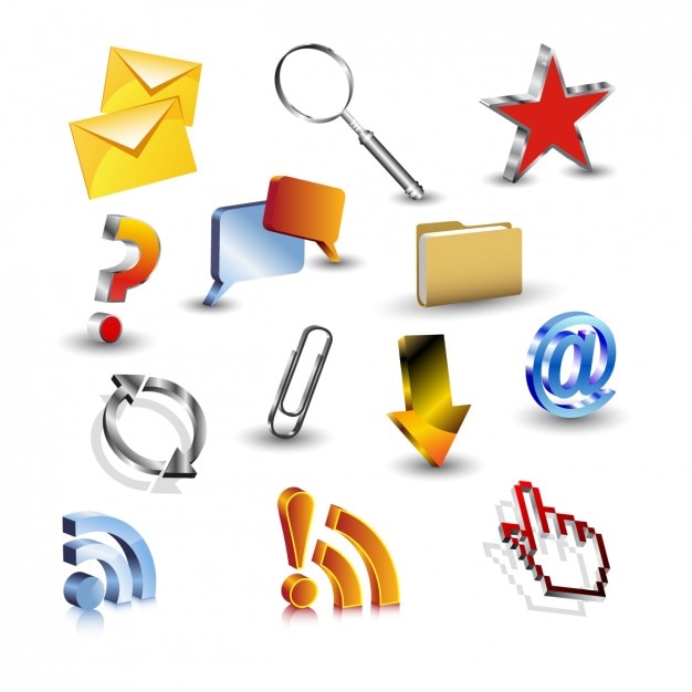 Free Vector 3d web elements