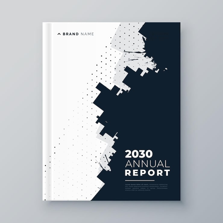 Free Vector abstract a4 annual report flyer for corporate presentation