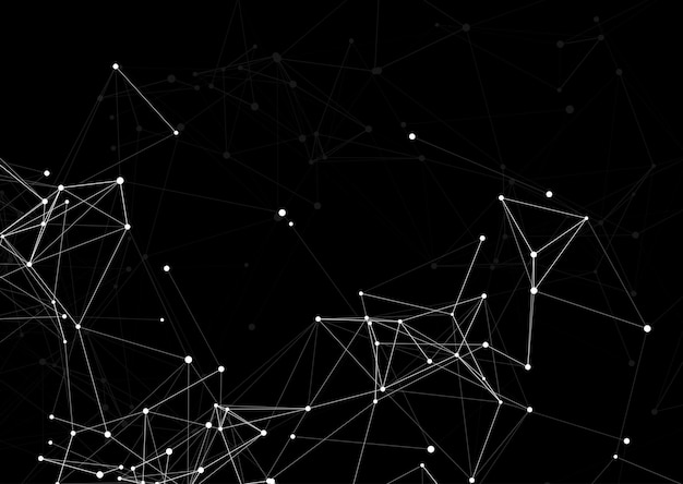 Free Vector abstract background with a low poly plexus design