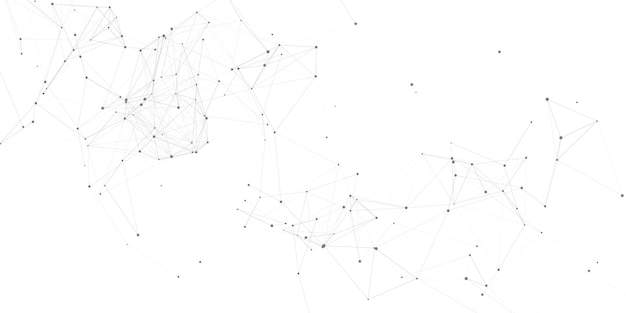 Free Vector abstract banner with network communications design with connecting lines and dots
