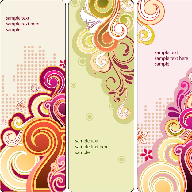 Free Vector abstract banners collection