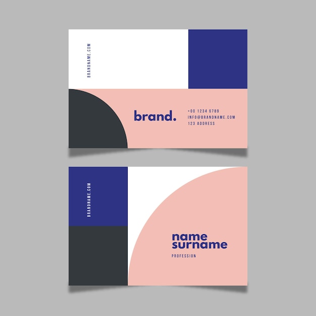 Free Vector abstract business card set template