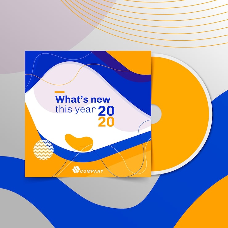 Free Vector abstract business cd cover template