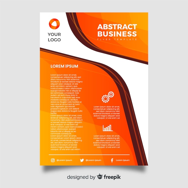 Free Vector abstract business flyer template