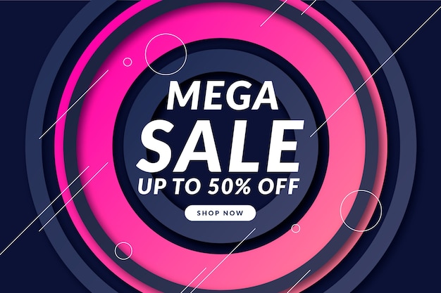 Free Vector abstract circular dark sales background