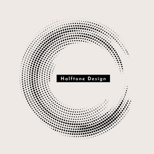 Free Vector abstract circular halftone design decorative background vector