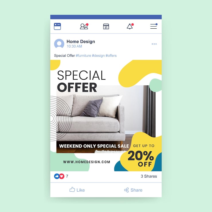 Free Vector abstract colorful design facebook post