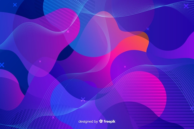 Free Vector abstract colorful flow shapes background