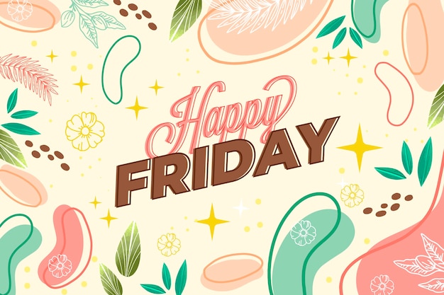 Free Vector abstract colorful hello friday background