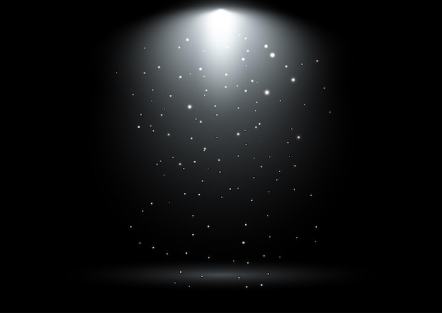 Free Vector abstract display background with a spotlight and sparkling lights