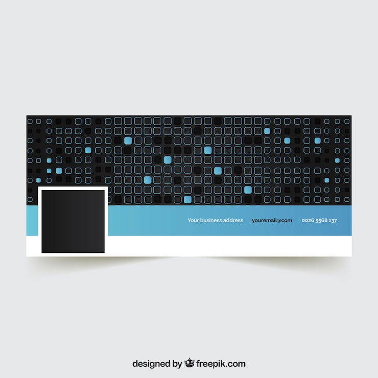Free Vector abstract facebook cover with squares