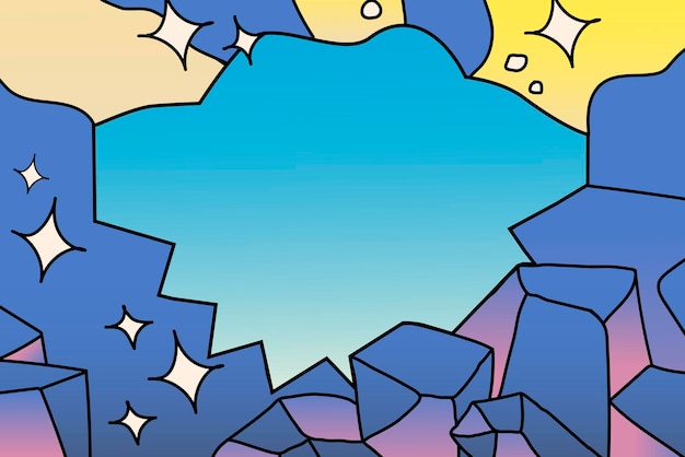 Free Vector abstract frame, gradient purple blue crystals illustration vector