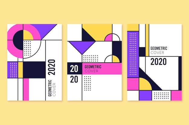 Free Vector abstract geometric cover collection