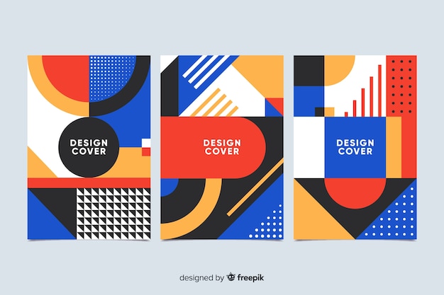 Free Vector abstract geometric shape cover collection