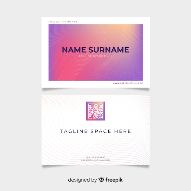 Free Vector abstract gradient business card template