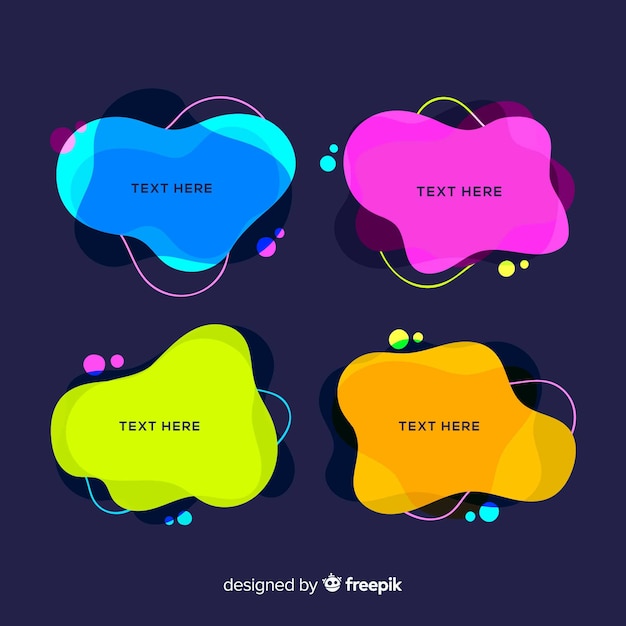 Free Vector abstract liquid banner collectio