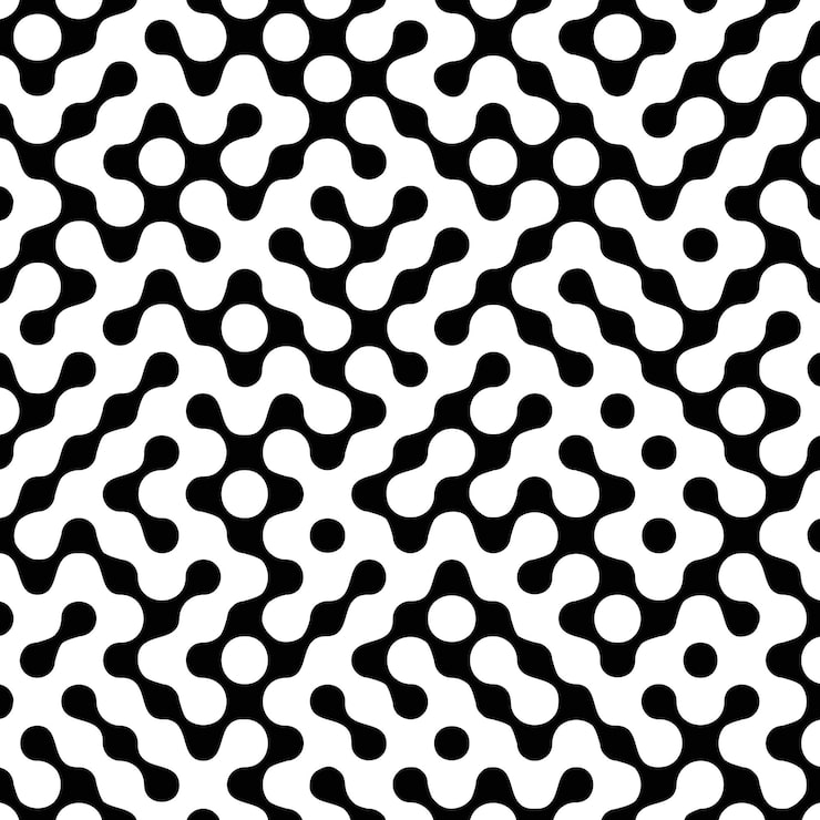 Free Vector abstract maze design pattern background in black and white
