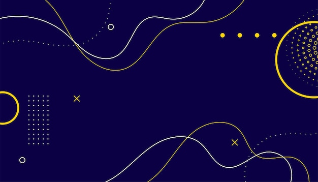 Free Vector abstract memphis background with circles and lines shapes