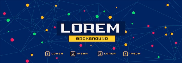 Free Vector abstract network mesh lines and dots banner