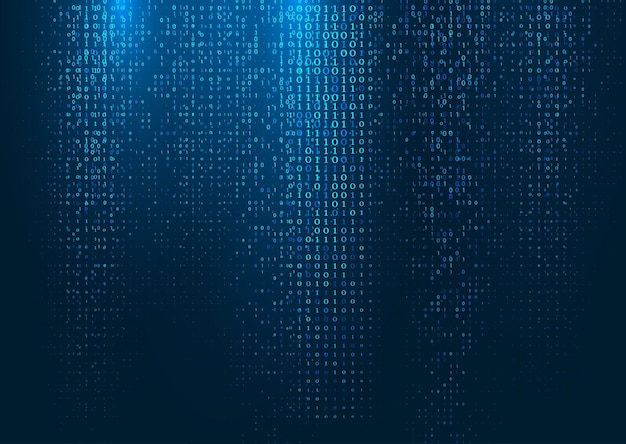 Free Vector abstract technology background with binary code design