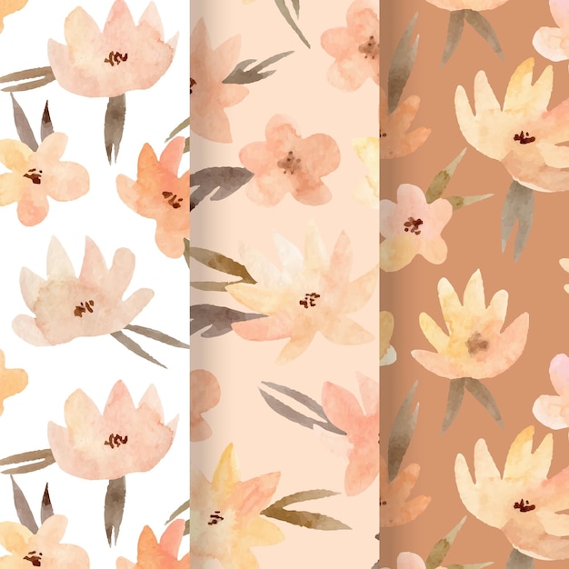 Free Vector abstract watercolor floral pattern