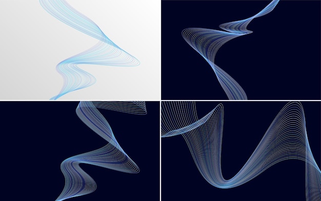 Free Vector add a modern touch to your presentation with this wave curve abstract vector background pack