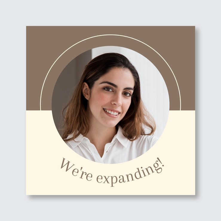 Free Vector aesthetic we're expanding linkedin profile picture